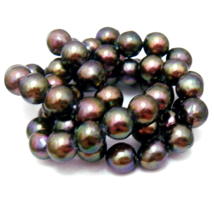 Black (green/aubergine/brown) 7-7.5 Akoya Pearls